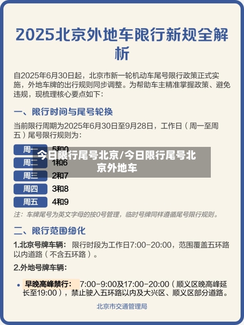 今日限行尾号北京/今日限行尾号北京外地车-第3张图片