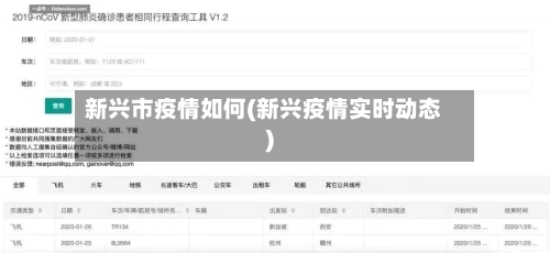 新兴市疫情如何(新兴疫情实时动态)-第2张图片