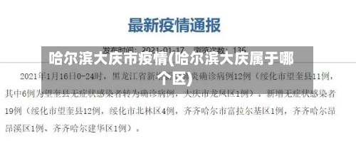 哈尔滨大庆市疫情(哈尔滨大庆属于哪个区)-第3张图片