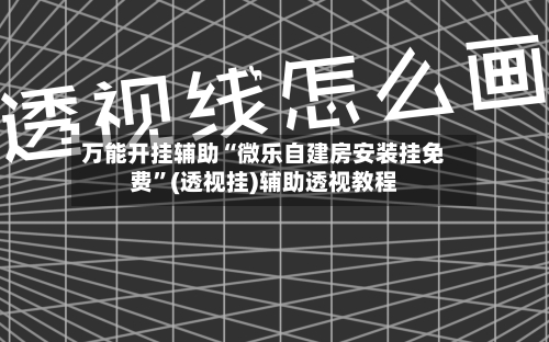 万能开挂辅助“微乐自建房安装挂免费”(透视挂)辅助透视教程-第3张图片