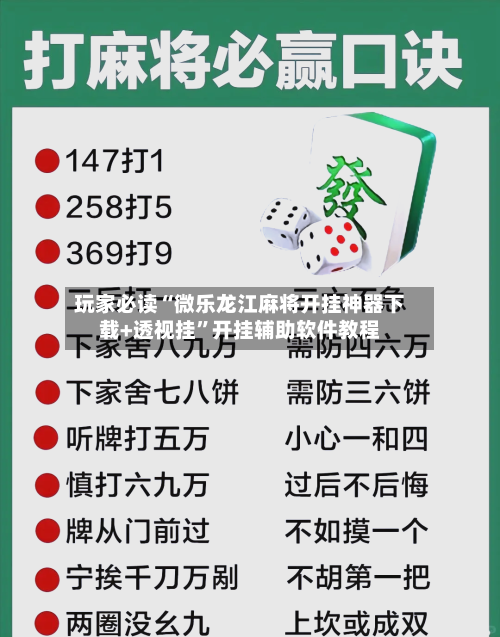 玩家必读“微乐龙江麻将开挂神器下载+透视挂”开挂辅助软件教程-第3张图片