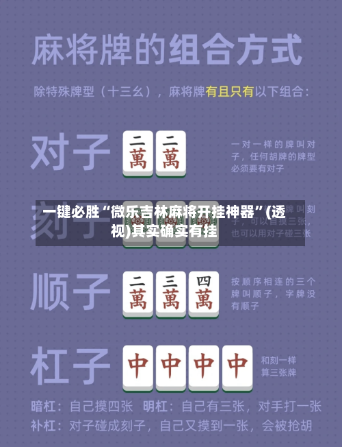 一键必胜“微乐吉林麻将开挂神器”(透视)其实确实有挂-第2张图片