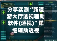 分享实测“新道游大厅透视辅助软件(透视)	”详细辅助透视-第3张图片