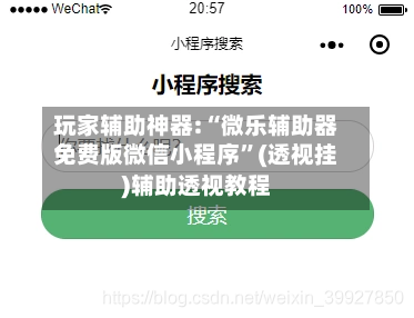 玩家辅助神器:“微乐辅助器免费版微信小程序	”(透视挂)辅助透视教程-第2张图片