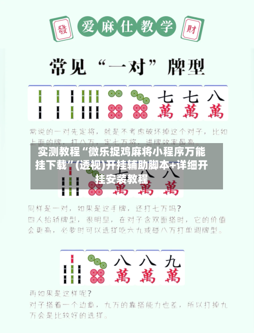 实测教程“微乐捉鸡麻将小程序万能挂下载”(透视)开挂辅助脚本+详细开挂安装教程-第1张图片