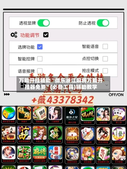 万能开挂辅助“微乐浙江麻将万能开挂器免费	”(必备工具)辅助教学-第2张图片