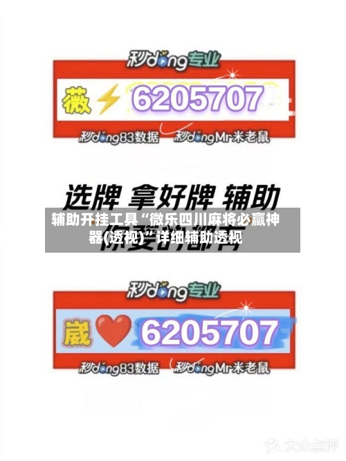 辅助开挂工具“微乐四川麻将必赢神器(透视)	”详细辅助透视-第1张图片