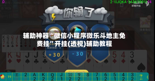 辅助神器“微信小程序微乐斗地主免费挂	”开挂(透视)辅助教程-第3张图片