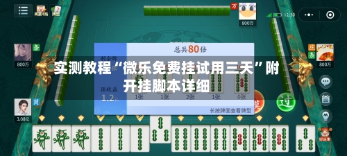 实测教程“微乐免费挂试用三天”附开挂脚本详细-第1张图片