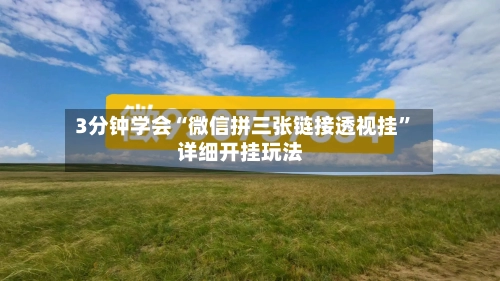 3分钟学会“微信拼三张链接透视挂”详细开挂玩法-第2张图片