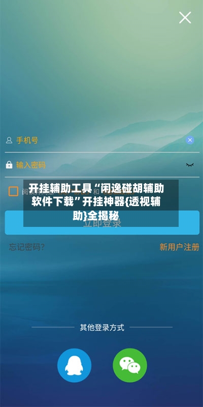 开挂辅助工具“闲逸碰胡辅助软件下载”开挂神器{透视辅助}全揭秘-第2张图片