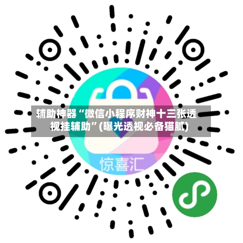 辅助神器“微信小程序财神十三张透视挂辅助	”(曝光透视必备猫腻)-第2张图片