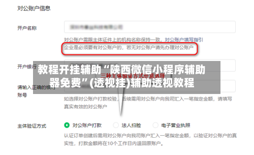 教程开挂辅助“陕西微信小程序辅助器免费	”(透视挂)辅助透视教程-第2张图片