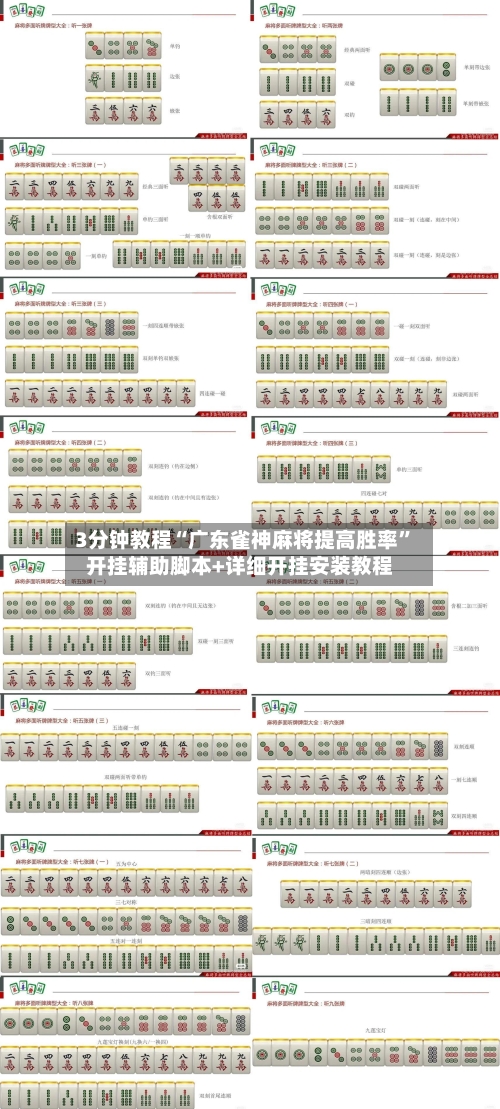 3分钟教程“广东雀神麻将提高胜率”开挂辅助脚本+详细开挂安装教程-第1张图片