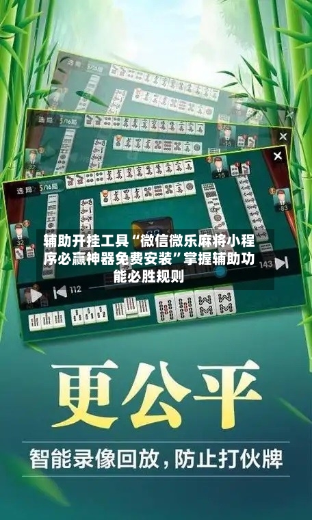 辅助开挂工具“微信微乐麻将小程序必赢神器免费安装”掌握辅助功能必胜规则-第3张图片
