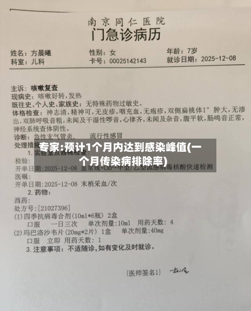 专家:预计1个月内达到感染峰值(一个月传染病排除率)-第3张图片