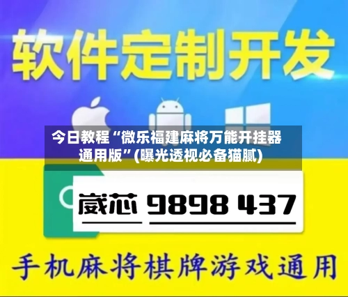 今日教程“微乐福建麻将万能开挂器通用版”(曝光透视必备猫腻)-第1张图片