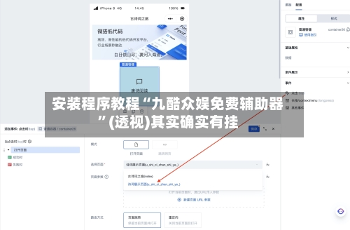 安装程序教程“九酷众娱免费辅助器”(透视)其实确实有挂-第1张图片