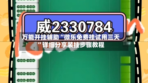 万能开挂辅助“微乐免费挂试用三天”详细分享装挂步骤教程-第1张图片