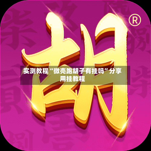 实测教程“微壳跑胡子有挂吗”分享用挂教程-第1张图片