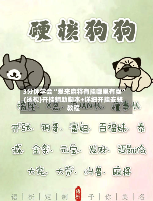 3分钟学会“爱来麻将有挂哪里有卖”(透视)开挂辅助脚本+详细开挂安装教程-第1张图片