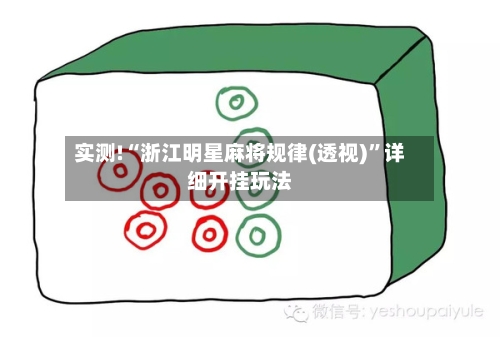 实测!“浙江明星麻将规律(透视)	”详细开挂玩法-第1张图片