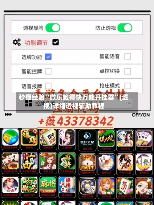 秒懂经验“微乐跑得快万能开挂器”(透视)详细透视辅助教程-第1张图片