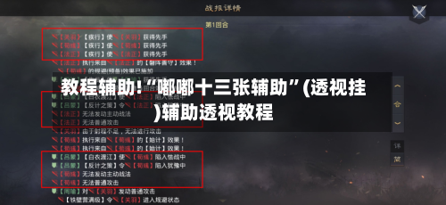 教程辅助!“嘟嘟十三张辅助	”(透视挂)辅助透视教程-第2张图片