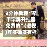 3分钟教程“牵手字牌开挂器免费的	”(透视)其实确实有挂-第2张图片