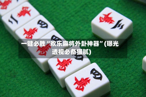 一键必胜“欢乐麻将外卦神器”(曝光透视必备猫腻)-第1张图片