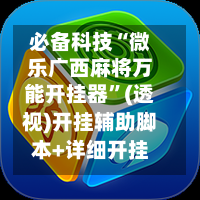 必备科技“微乐广西麻将万能开挂器	”(透视)开挂辅助脚本+详细开挂安装教程-第2张图片
