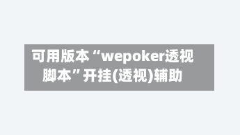 可用版本“wepoker透视脚本”开挂(透视)辅助-第2张图片