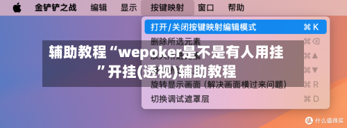 辅助教程“wepoker是不是有人用挂	”开挂(透视)辅助教程-第1张图片