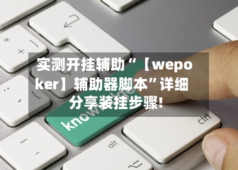 实测开挂辅助“【wepoker】辅助器脚本”详细分享装挂步骤!-第1张图片
