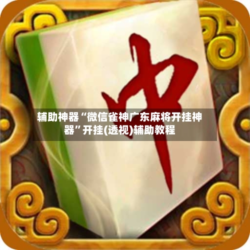 辅助神器“微信雀神广东麻将开挂神器	”开挂(透视)辅助教程-第2张图片