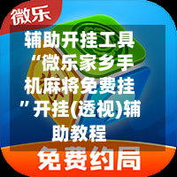 辅助开挂工具“微乐家乡手机麻将免费挂”开挂(透视)辅助教程-第2张图片
