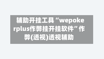辅助开挂工具“wepokerplus作弊挂开挂软件”作弊(透视)透视辅助-第2张图片