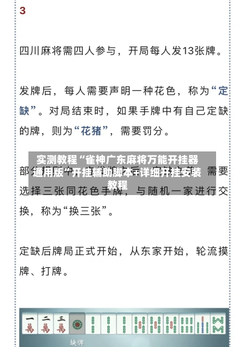 实测教程“雀神广东麻将万能开挂器通用版”开挂辅助脚本+详细开挂安装教程-第1张图片