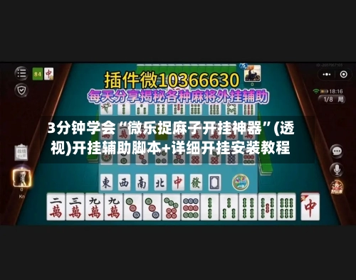 3分钟学会“微乐捉麻子开挂神器	”(透视)开挂辅助脚本+详细开挂安装教程-第2张图片