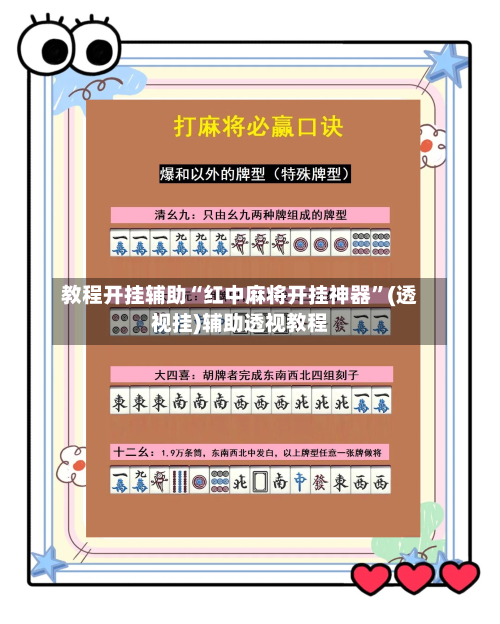 教程开挂辅助“红中麻将开挂神器	”(透视挂)辅助透视教程-第1张图片