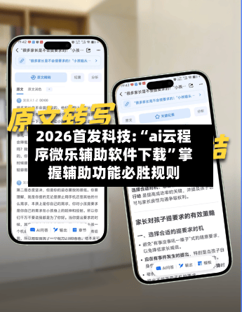 2026首发科技:“ai云程序微乐辅助软件下载”掌握辅助功能必胜规则-第2张图片