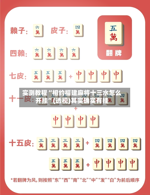 实测教程“相约福建麻将十三水怎么开挂”(透视)其实确实有挂-第3张图片