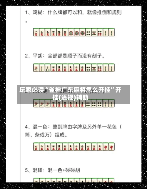 玩家必读“雀神广东麻将怎么开挂”开挂(透视)辅助-第2张图片