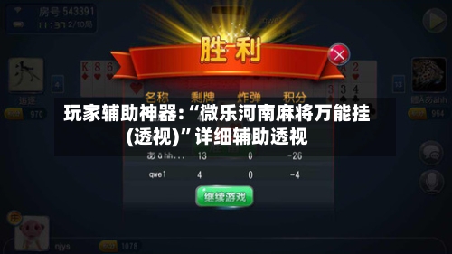 玩家辅助神器:“微乐河南麻将万能挂(透视)	”详细辅助透视-第2张图片
