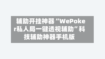 辅助开挂神器“WePoker私人局一键透视辅助	”科技辅助神器手机版-第1张图片