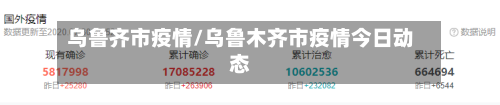 乌鲁齐市疫情/乌鲁木齐市疫情今日动态-第1张图片