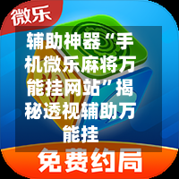 辅助神器“手机微乐麻将万能挂网站”揭秘透视辅助万能挂-第3张图片