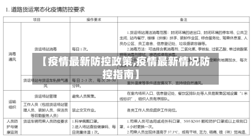 【疫情最新防控政策,疫情最新情况防控指南】-第2张图片