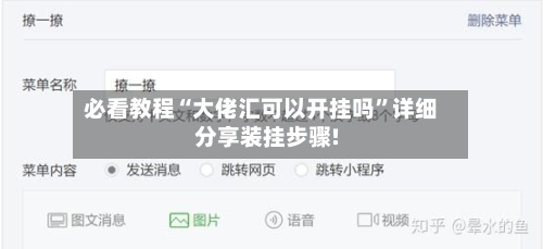 必看教程“大佬汇可以开挂吗	”详细分享装挂步骤!-第2张图片