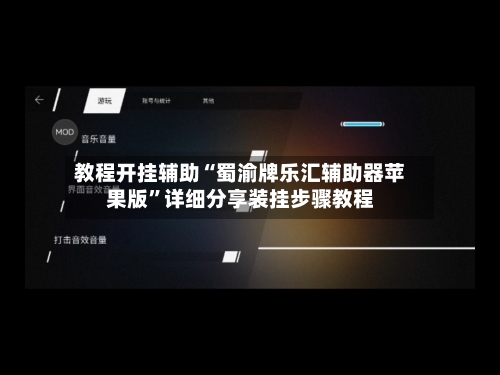 教程开挂辅助“蜀渝牌乐汇辅助器苹果版”详细分享装挂步骤教程-第1张图片